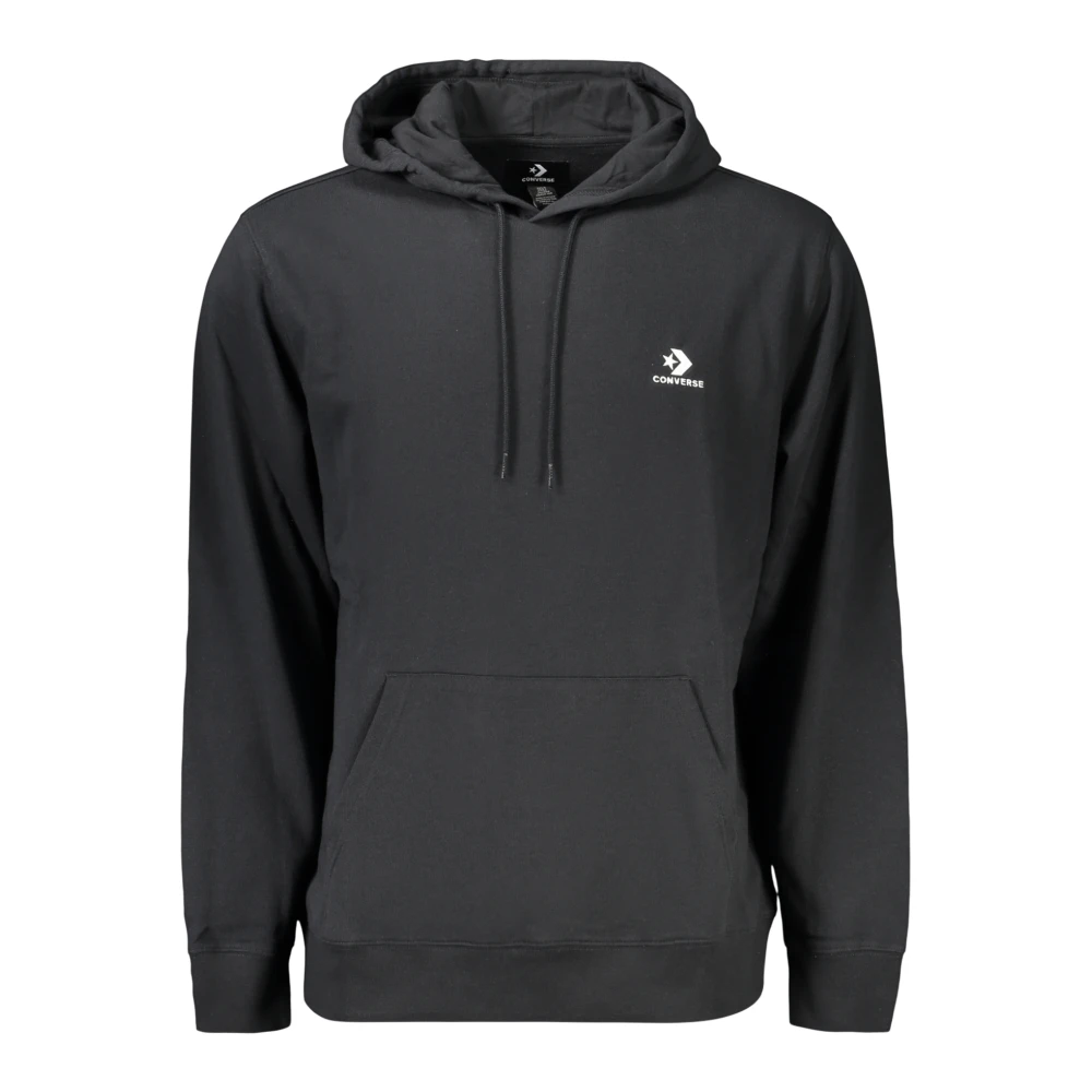 Converse Black Hoodies, Male, Xl, Embroidered Star Chevron Fleece Hoodie