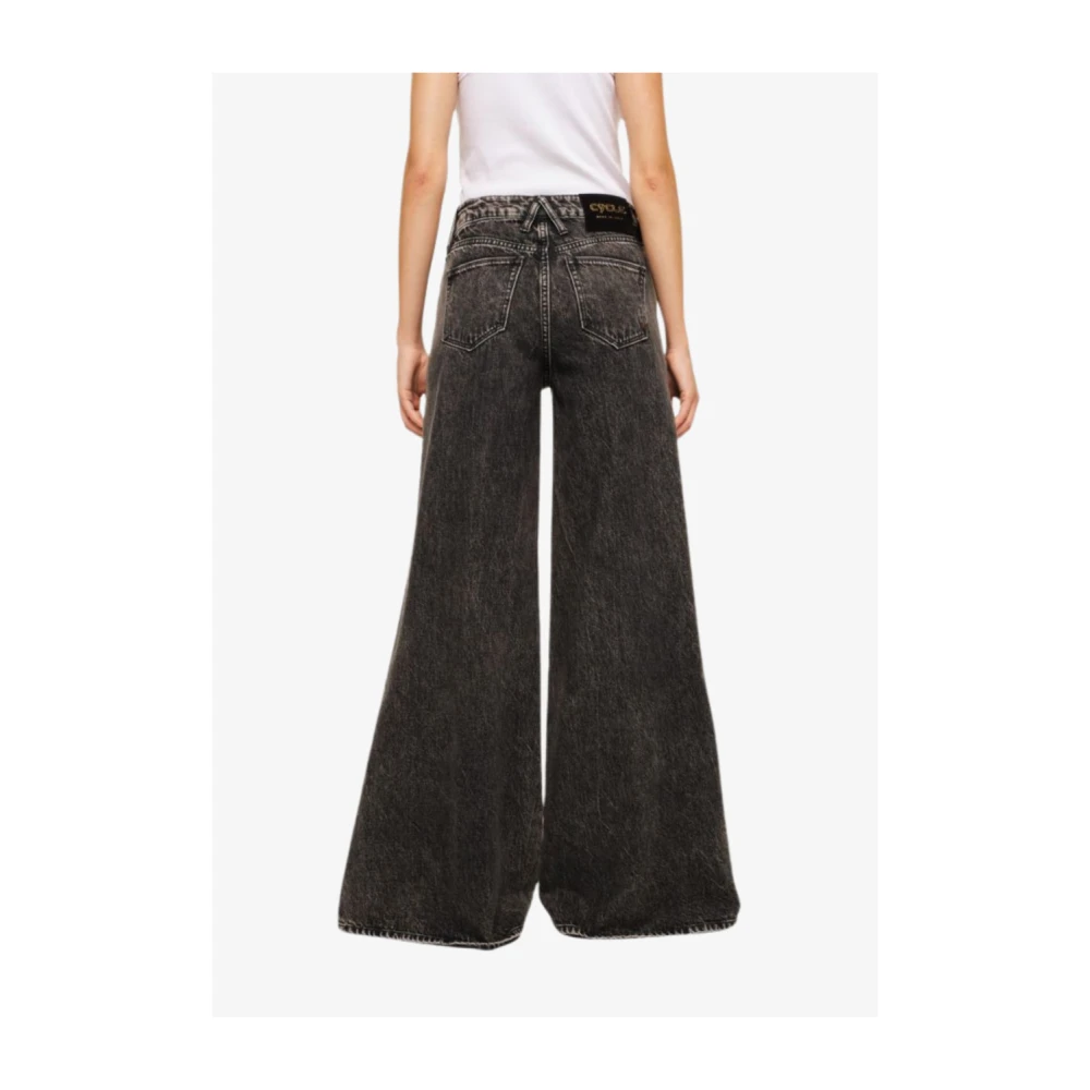 Cycle Wijde Pijp Flared Jeans Gray Dames