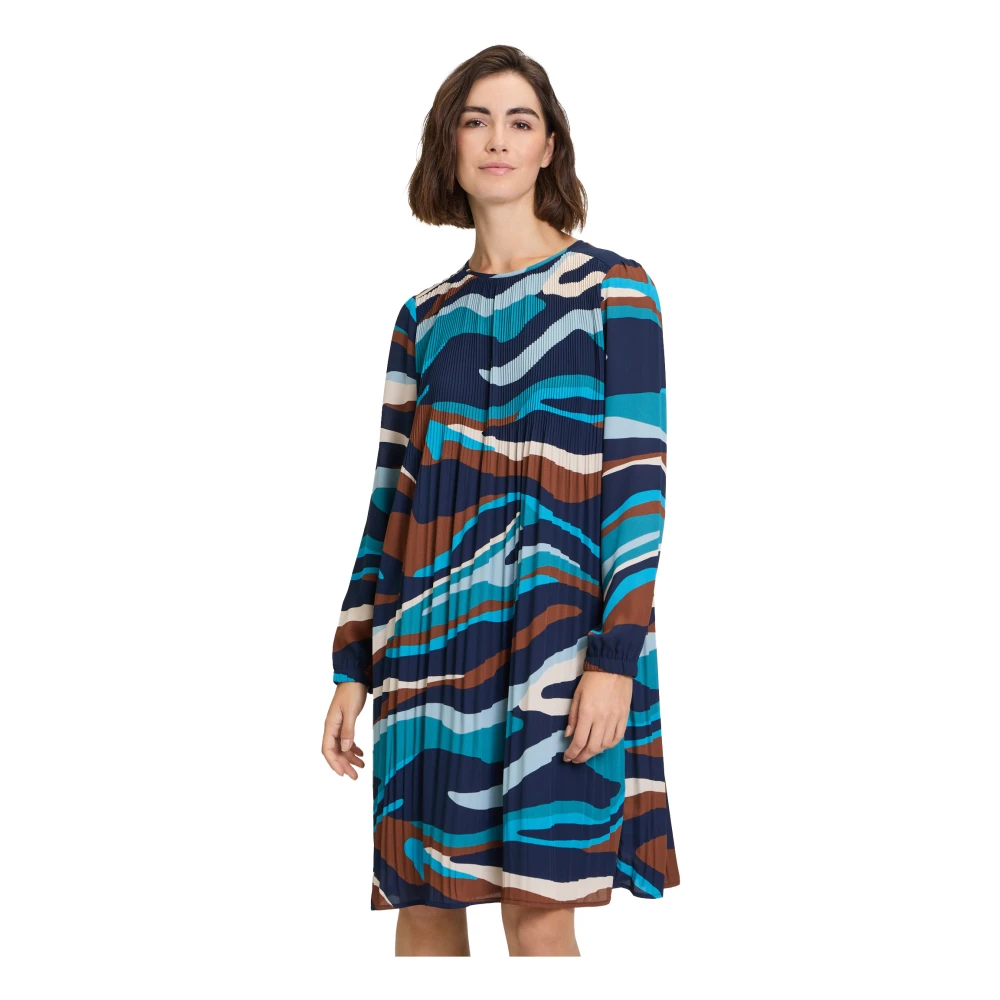 Betty Barclay Jurk met Lange Mouwen en Plooien Multicolor Dames