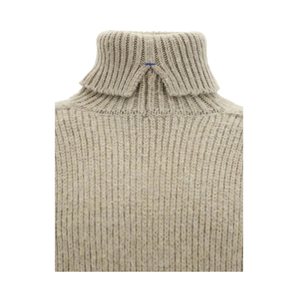 Burberry Geribbelde wollen coltrui Beige Heren