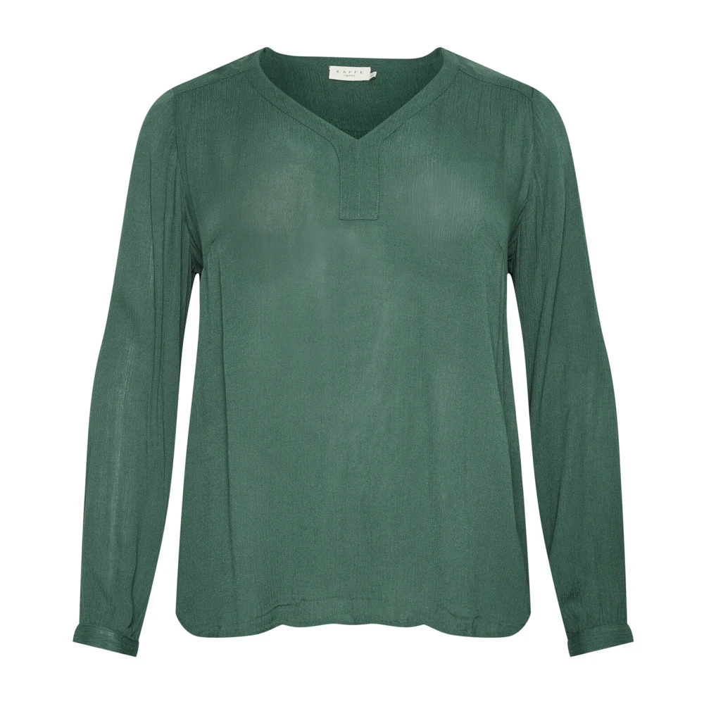 Kaffe Curve Garden Topiary Lange Mouwen Blouse Green Dames