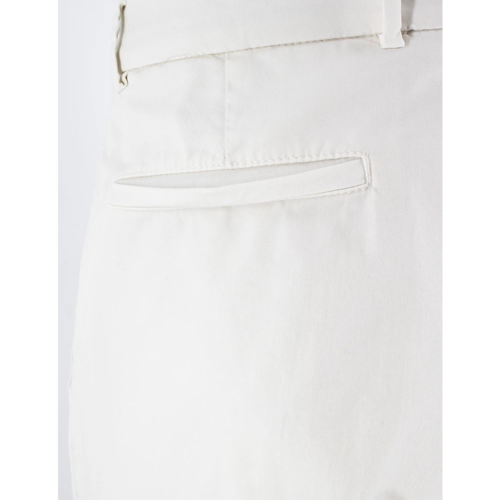 BRUNELLO CUCINELLI Getailleerde Darted Taillebroek White Heren
