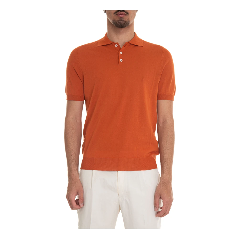 Hindustrie Lichtgewicht katoenen poloshirt Orange Heren