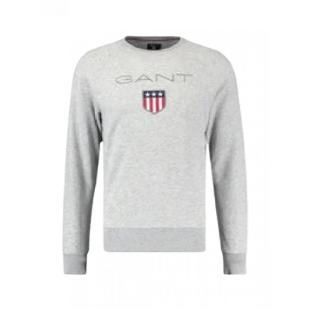 Gant Melange Hoodies voor Mannen en Vrouwen Gray Heren