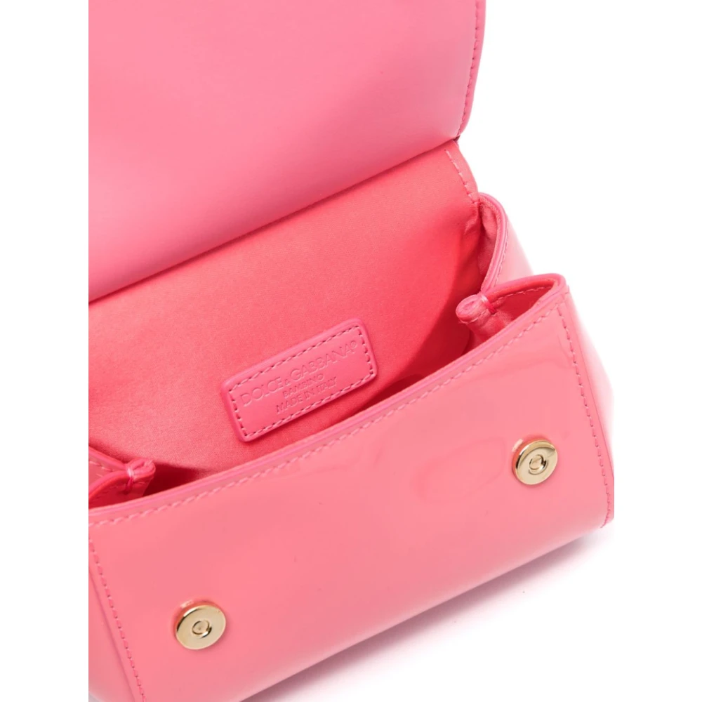 Dolce & Gabbana Roze Leren Crossbody Tas voor Kinderen Pink Dames