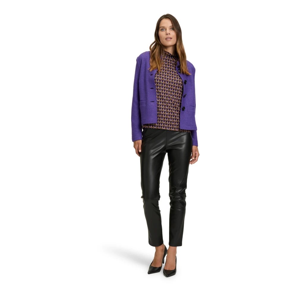 Betty Barclay Slim Fit Kunstlederen Leggings Black Dames