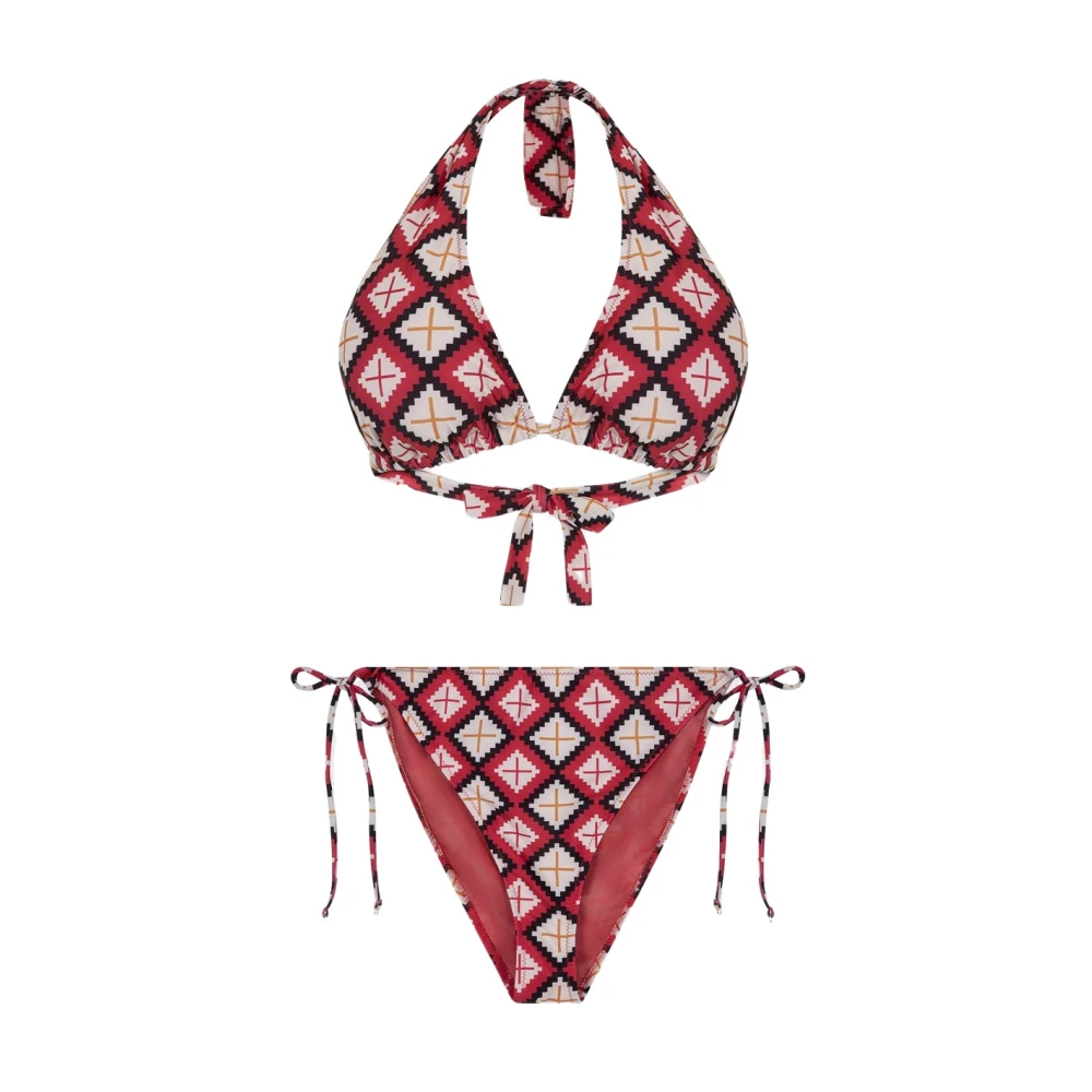 Me-Fui Hoge Driehoek Bikini met Verstelbare Slip Multicolor Dames