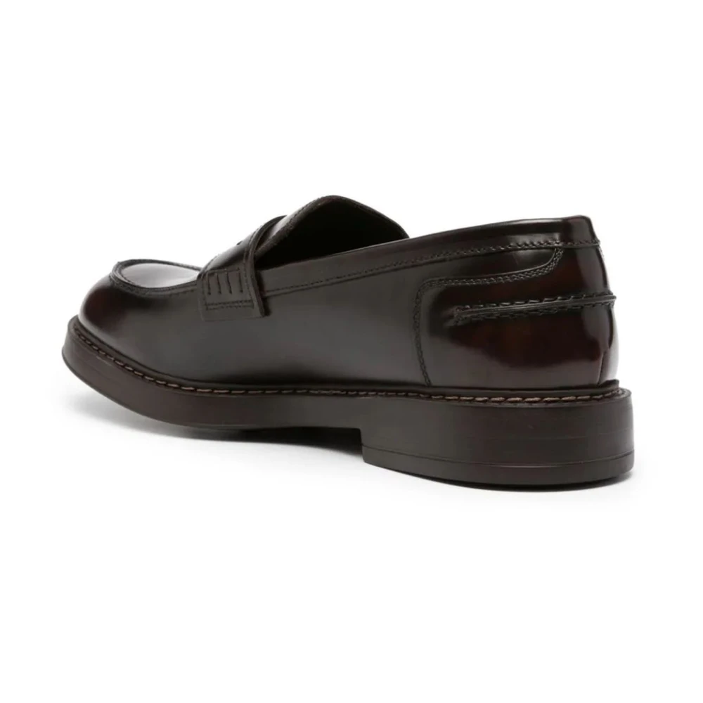 Doucal's Bruin Leren Loafer Schoenen Brown Heren