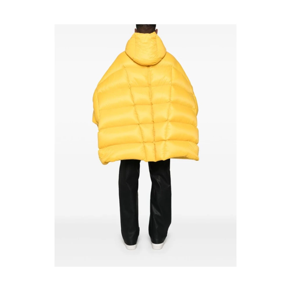 Rick Owens Gele Gewatteerde Donsjas van Gans Yellow Heren
