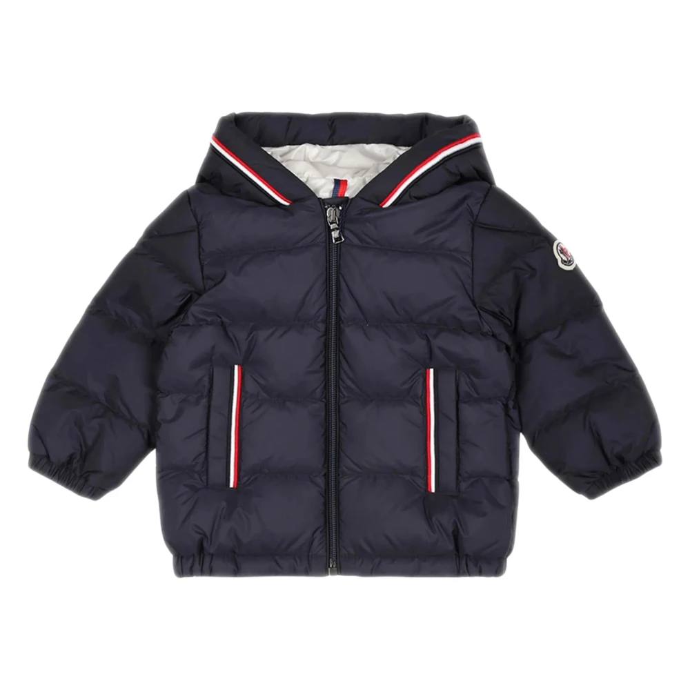 Moncler Boys Blue Winter Jackets,, Navy Padded Puffer Jacket For Baby Medium