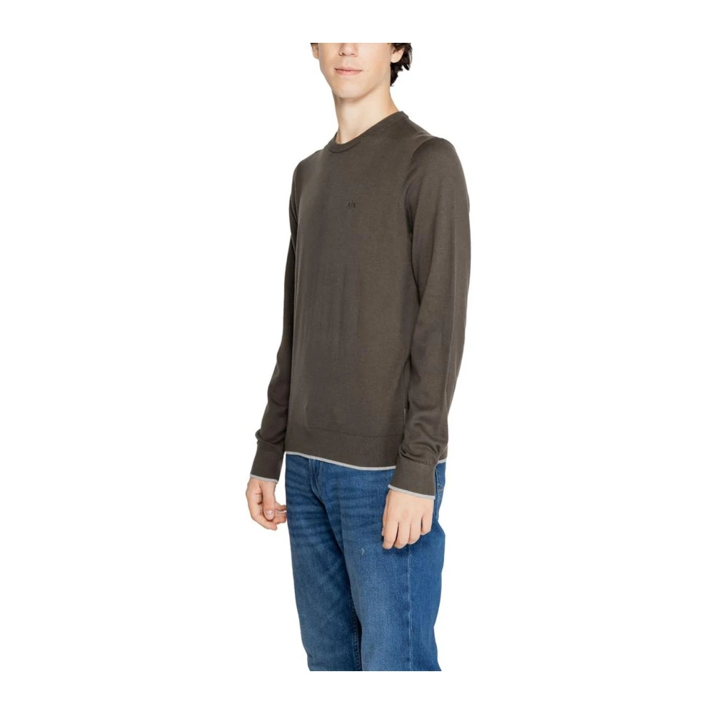 Armani Exchange Cashmere Blend Gebreid T-Shirt Green Heren