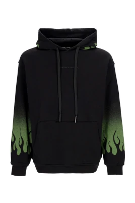 Flames Hoodie Svart