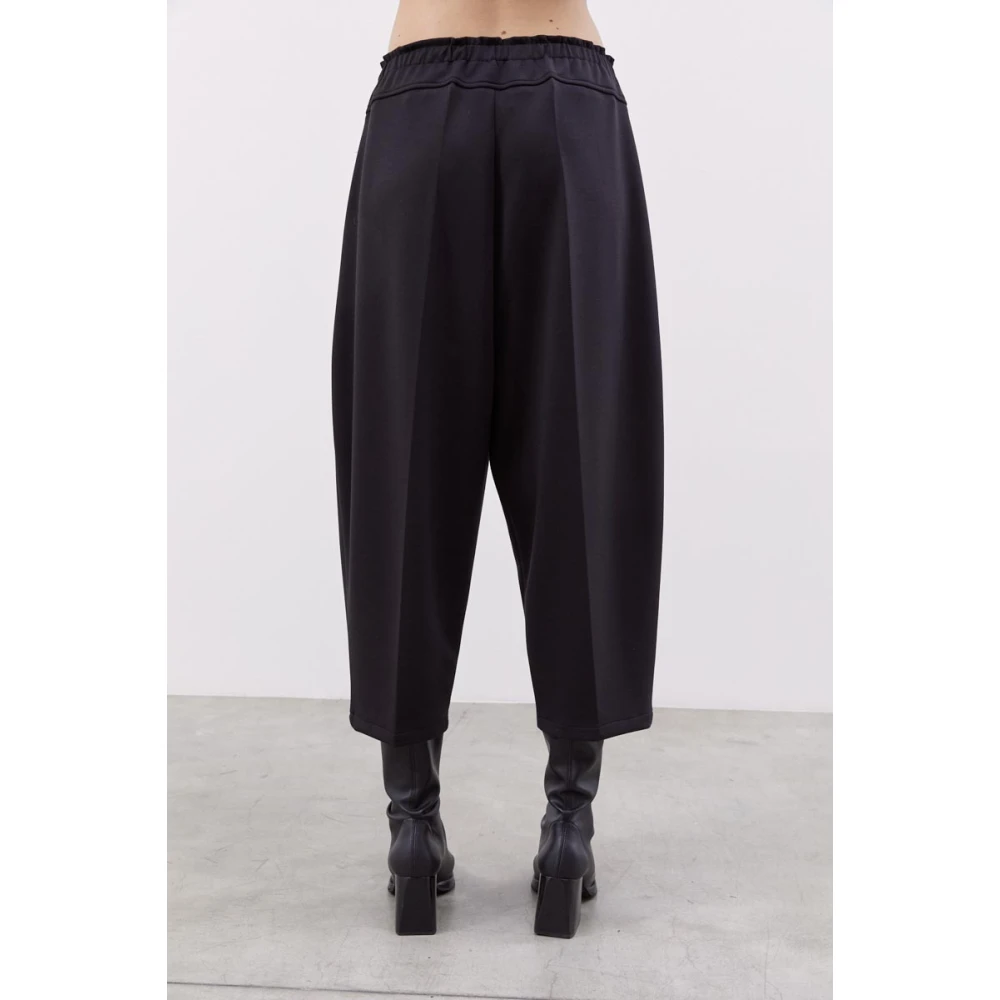 MeiMeiJ Wijde Pijp Scuba Broek Black Dames