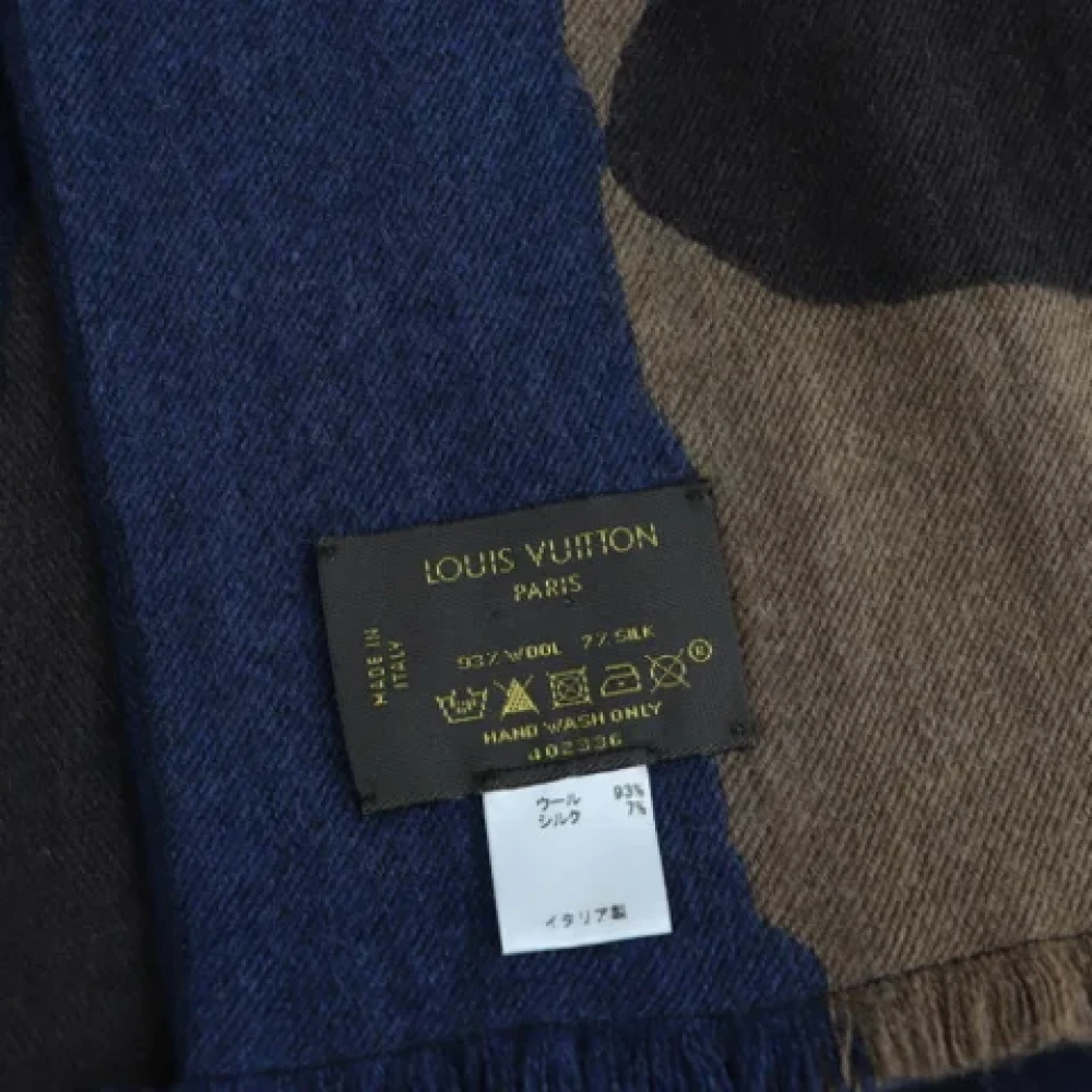 Louis Vuitton Vintage Pre-owned Fabric scarves Blue Dames
