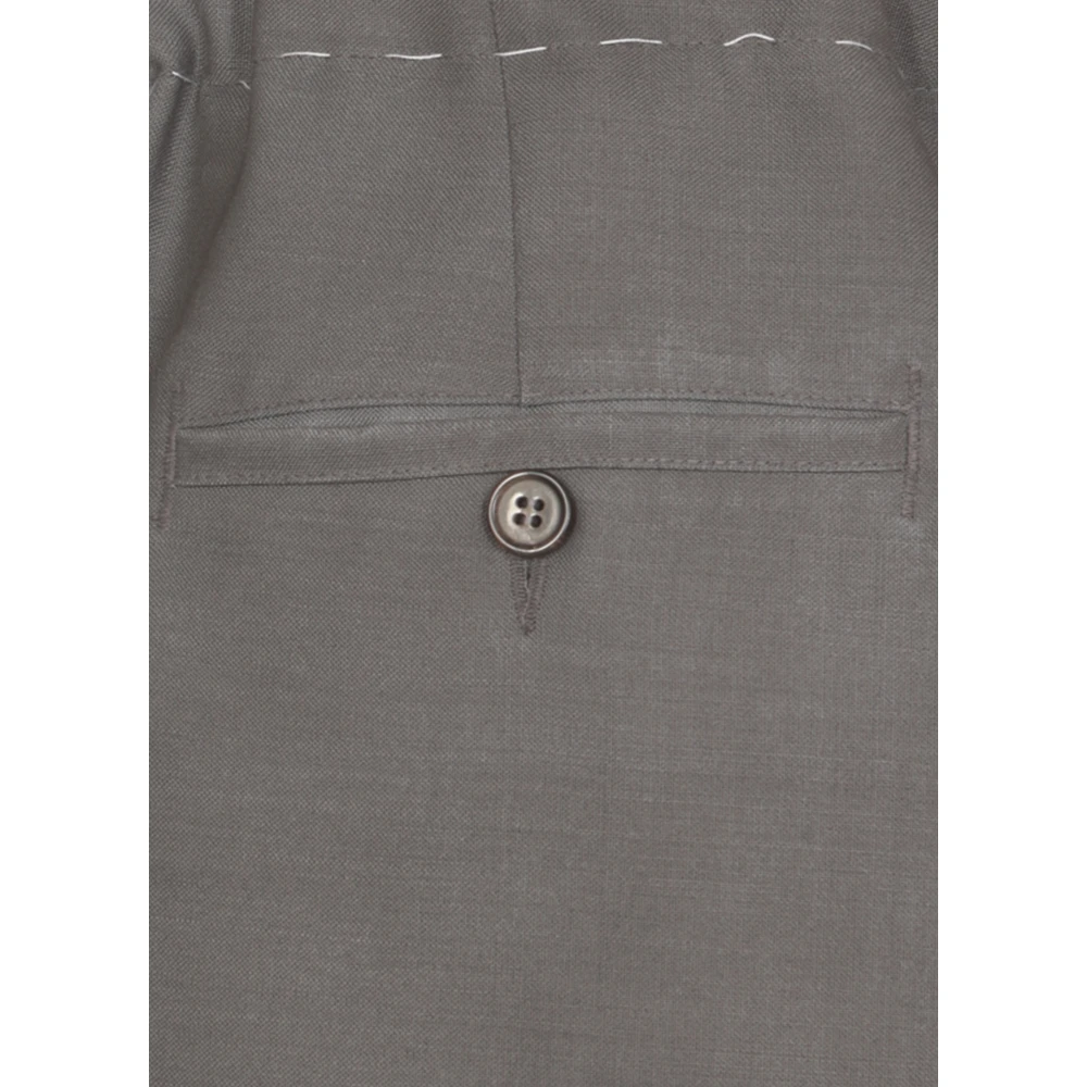 Maison Margiela Grijze Wol Mohair Broek met Koordjes Gray Dames