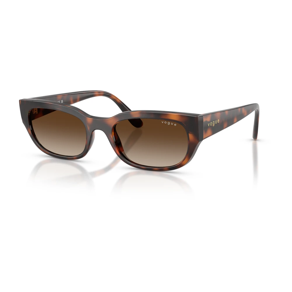 Vogue Women's Brown Sunglasses, 54 Mm, Rectangle Sunglasses