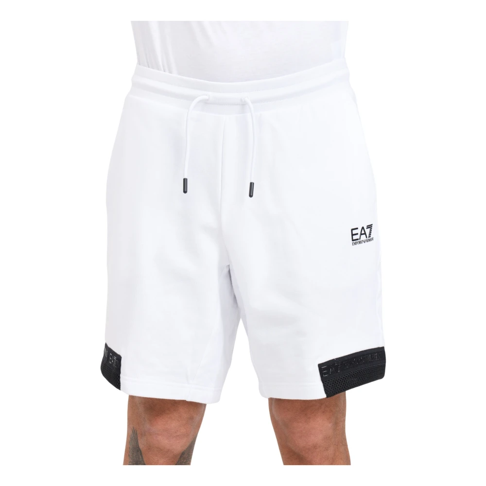 Emporio Armani EA7 Short Shorts White, Herr