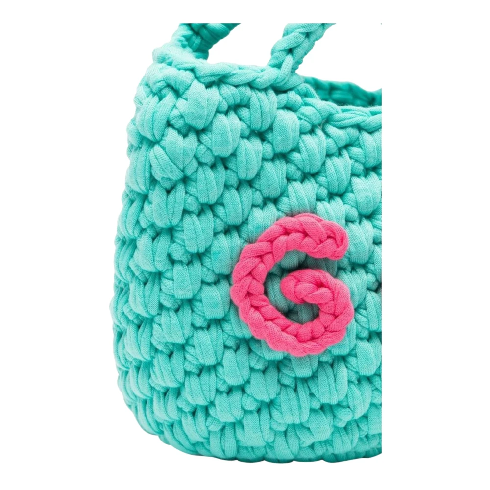 Gcds Mini Emmer Tas met Geweven Design Green Dames