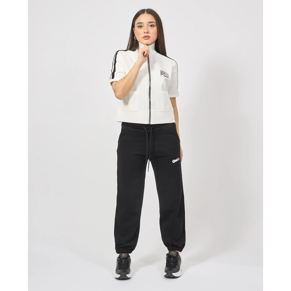 Gaëlle Paris Witte Sweater met Korte Mouwen White Dames