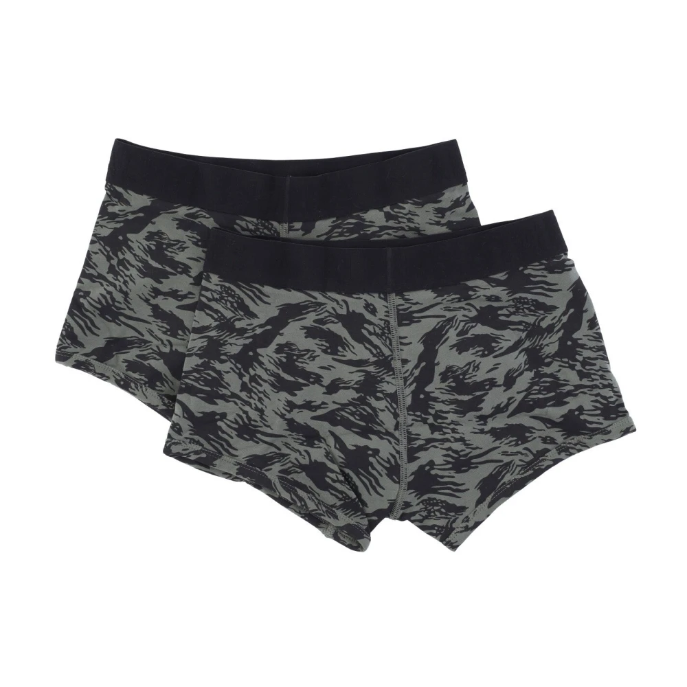 alpha industries Donkergroen Zwart Grafische Boxershorts 2-Pack Gray Heren