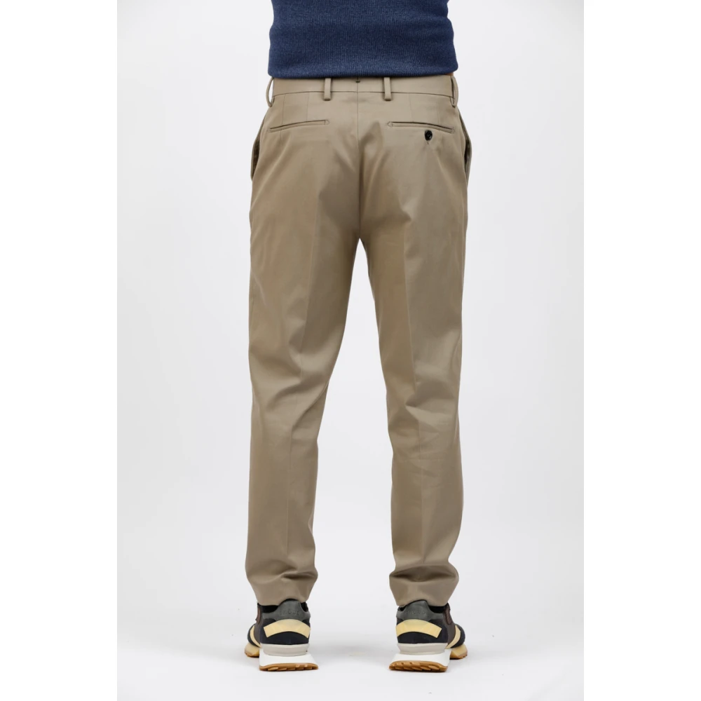 Berwich Relaxed fit katoenen stretch crop broek Beige Heren