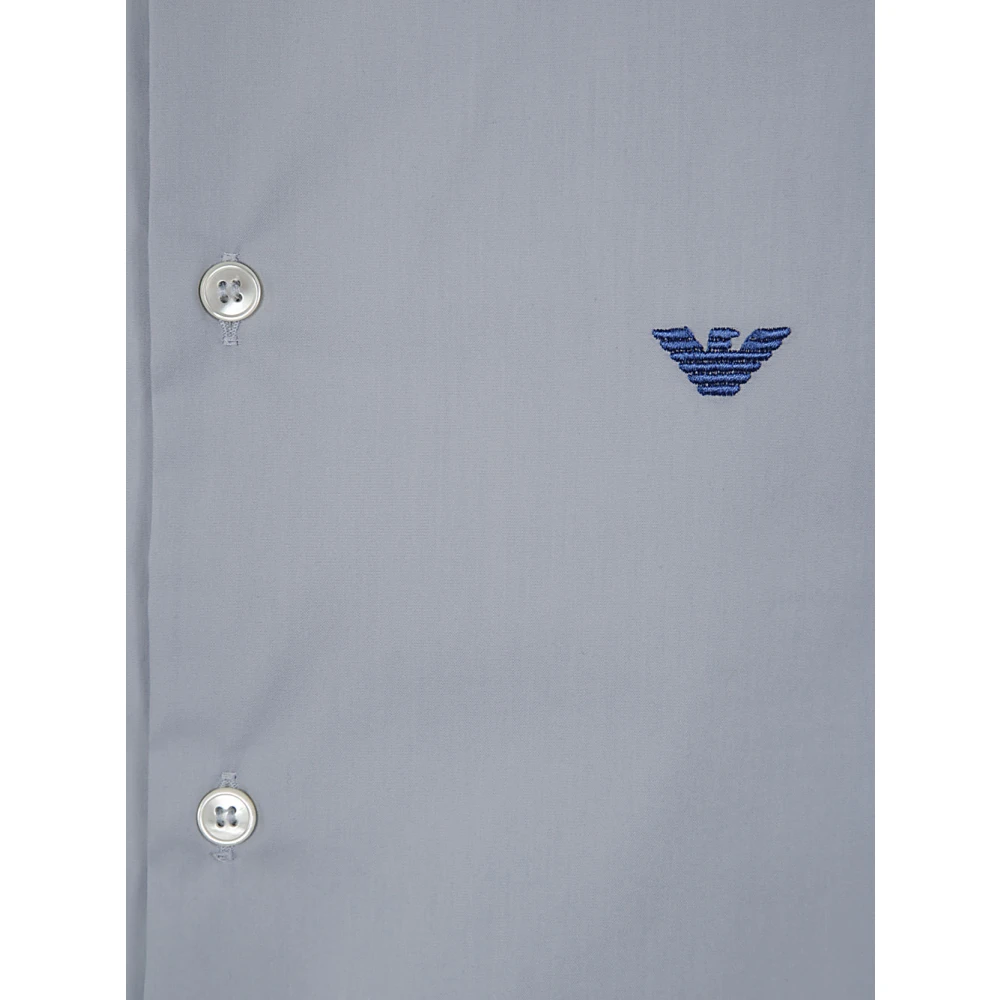 Emporio Armani Donkerblauwe Casual Overhemd Blue Heren
