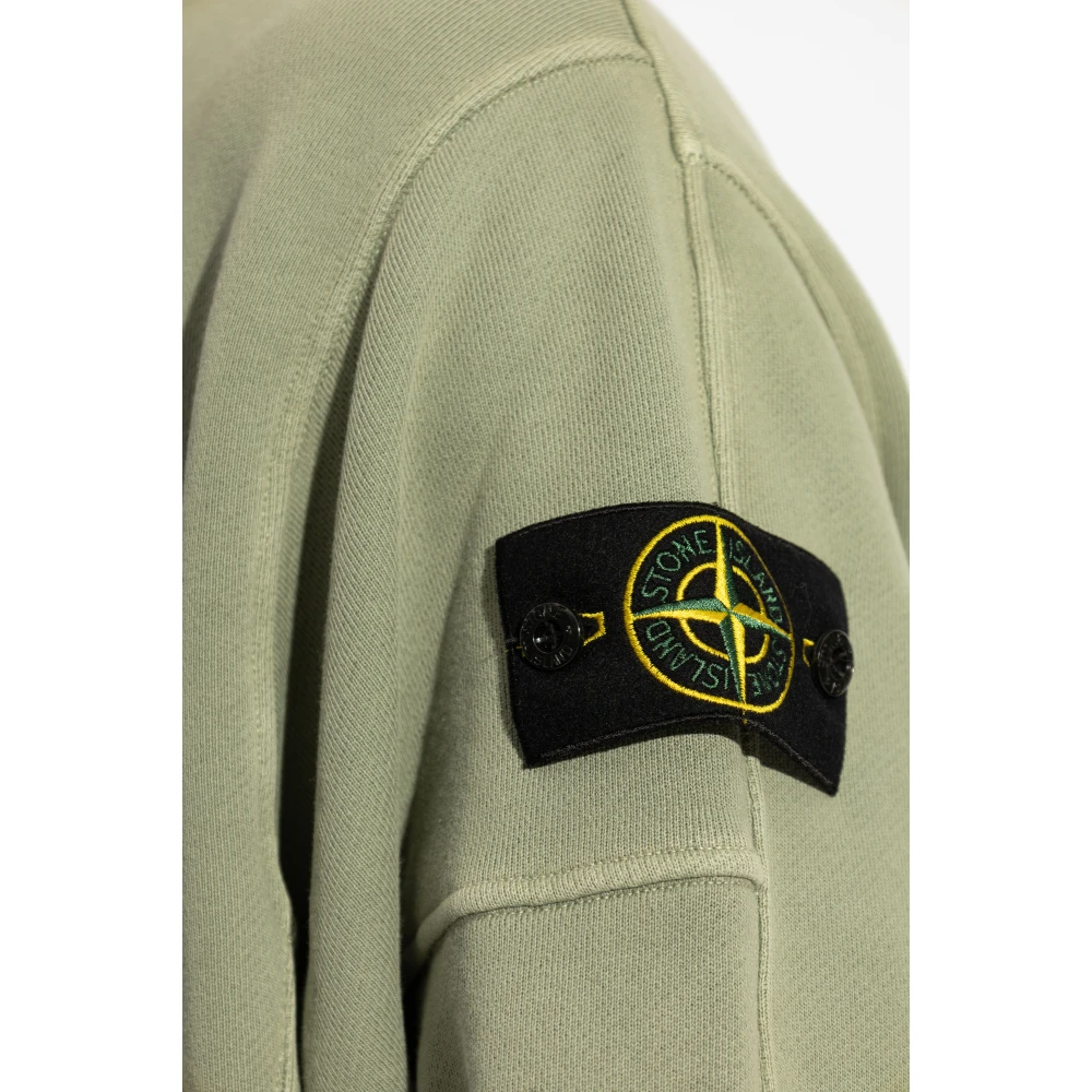 Stone Island Sweatshirt met logo Green Heren