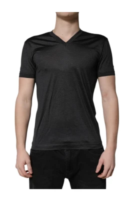 Elegant Silk V-Neck T-Shirt