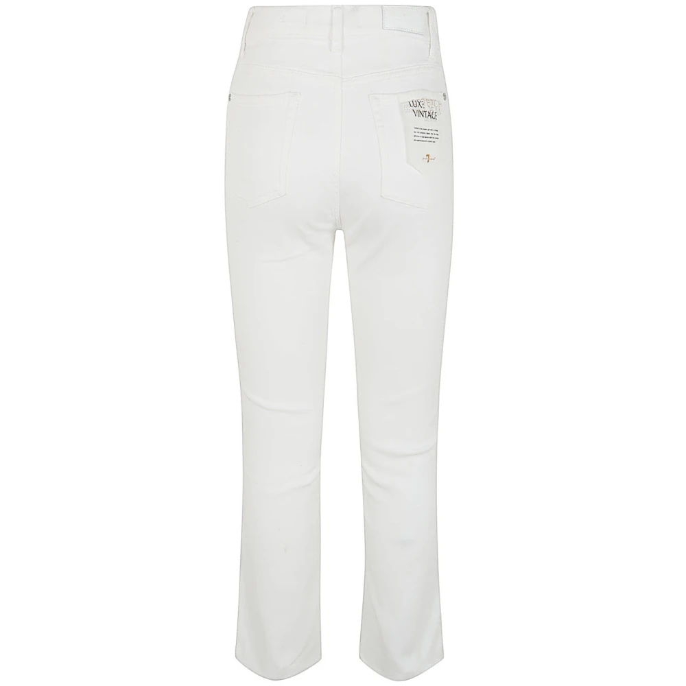 7 For All Mankind Cropped Jeans White Dames