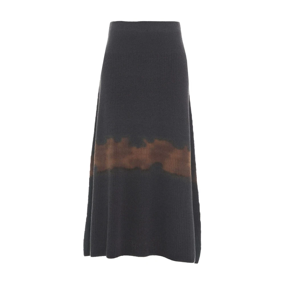 Akep Women's Gray Grey Skirt Aw24 Hand Wash - Maxi Skirts - M - Skirts