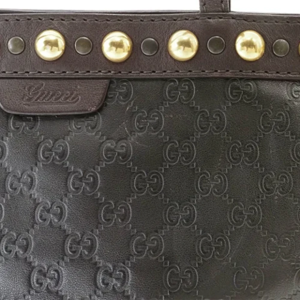 Gucci Vintage Pre-owned Leather gucci-bags Brown Dames