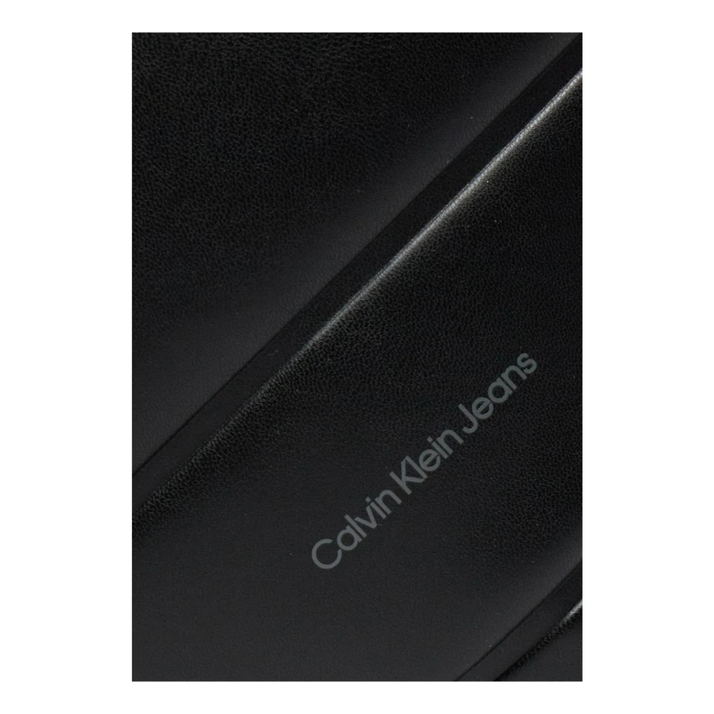 Calvin Klein Jeans Gewatteerde Tote Tas Zwart Kunstleer Black Dames