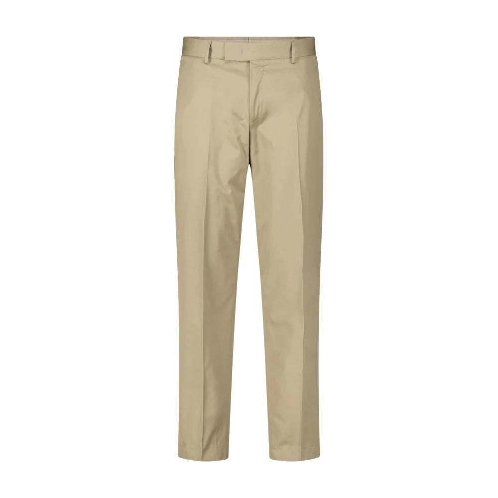 PT Torino Katoenen Chino Broek met Afneembaar Detail Brown Heren
