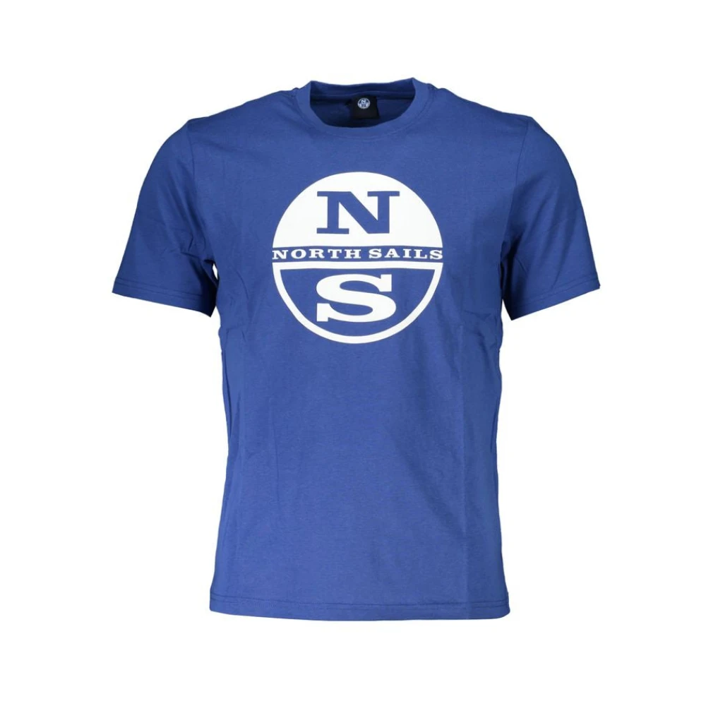 North Sails Blauw Katoenen Bedrukt Logo T-Shirt Blue Heren