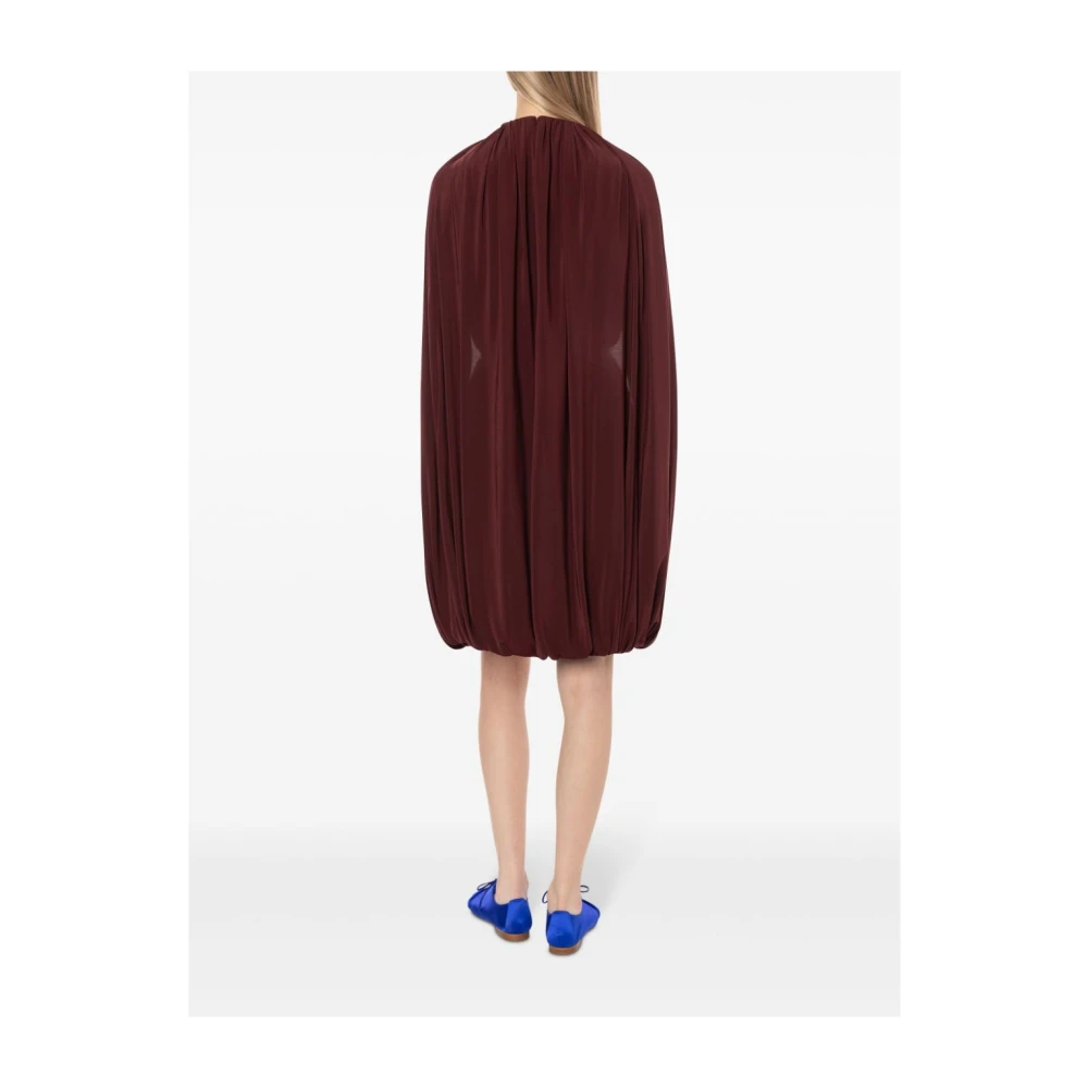 Philosophy di Lorenzo Serafini Bordeaux Cape Design Puffball Jurk Red Dames