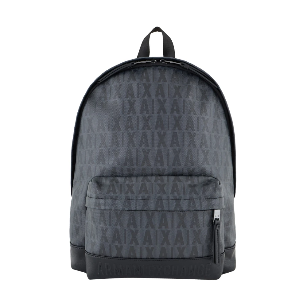 Armani Exchange - Mochila De Algodón Gris Ecológica - Bags - Hombre - Negro - One Size