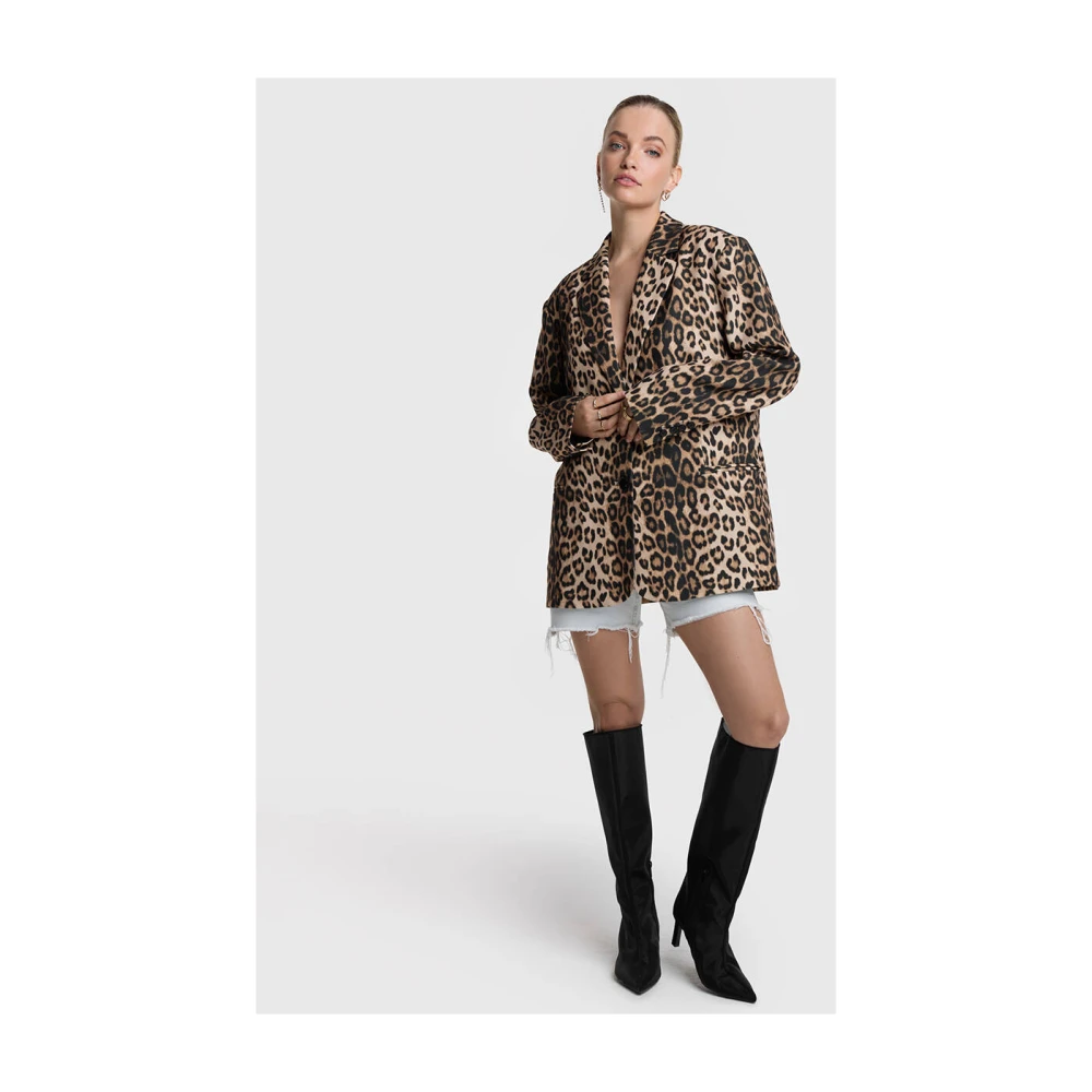 Alix The Label Leopard Blazer Brown Dames