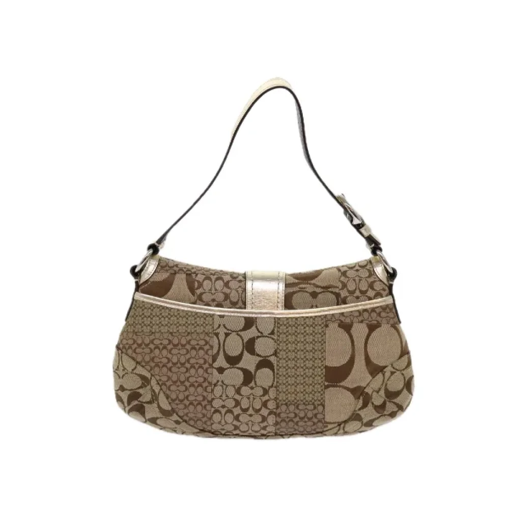 Coach Pre-owned Canvas shoulder-bags Beige Dames