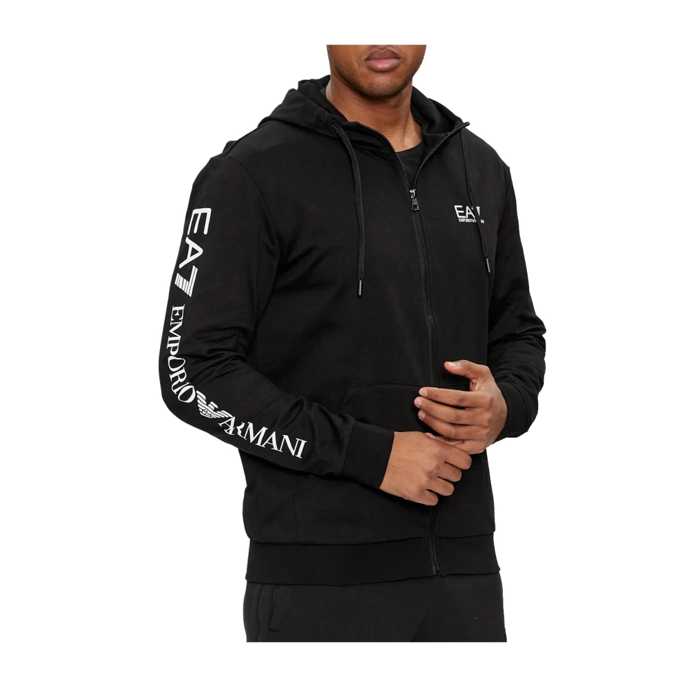 Emporio Armani Ea7 Uomo Nero Felpe, M, New,