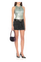 green-sleeveless-top-with-metal-logo