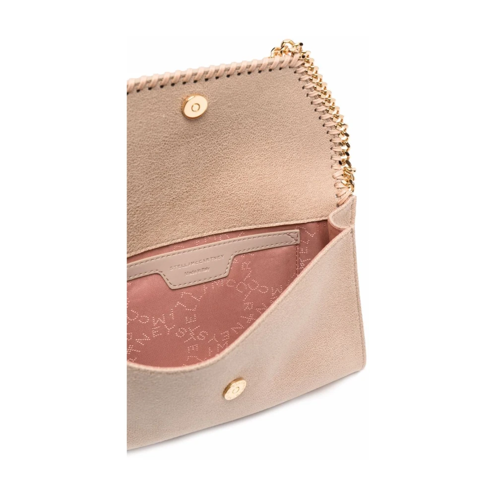 Stella Mccartney Veganistisch lederen ketting-link trim tas Beige Dames