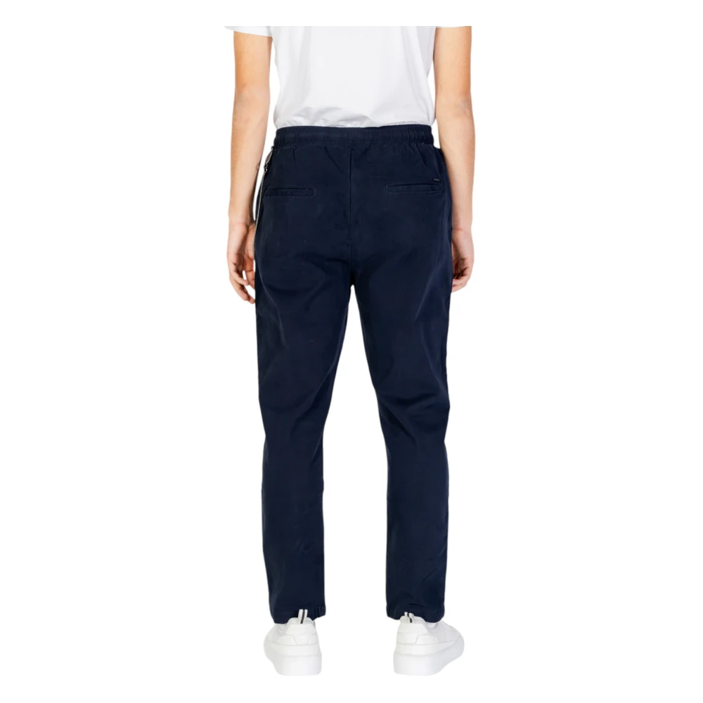 Gianni Lupo Blauwe Vetersluiting Broek met Voorzakken Blue Heren