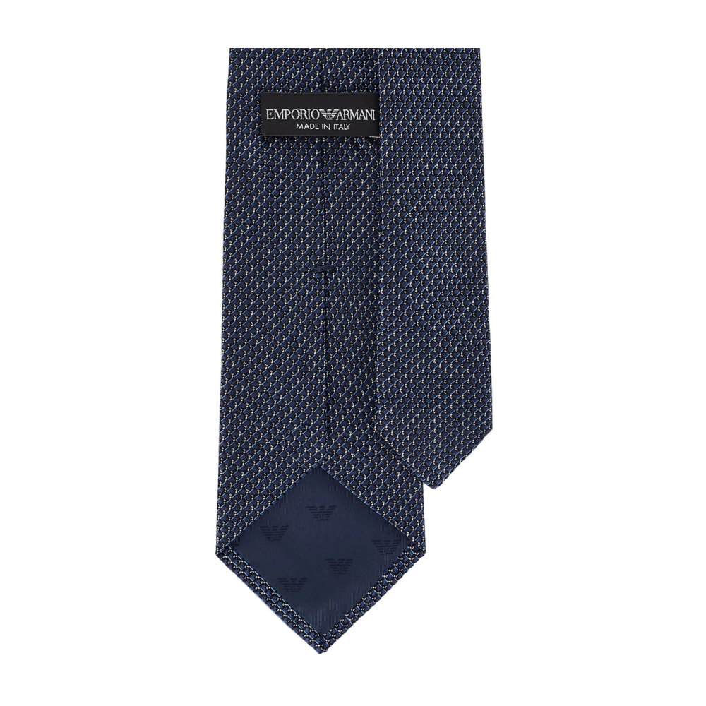 Emporio Armani Zijden Stropdas met Verfijnd Ontwerp Blue Heren