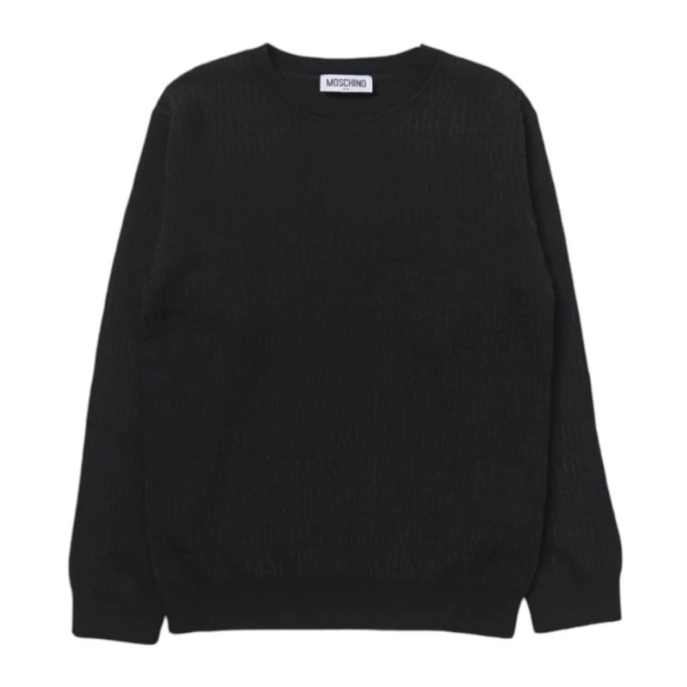 Moschino Unisex Kids Black Kids Knitwear, 12 Y, Knitted Jumper For Kids