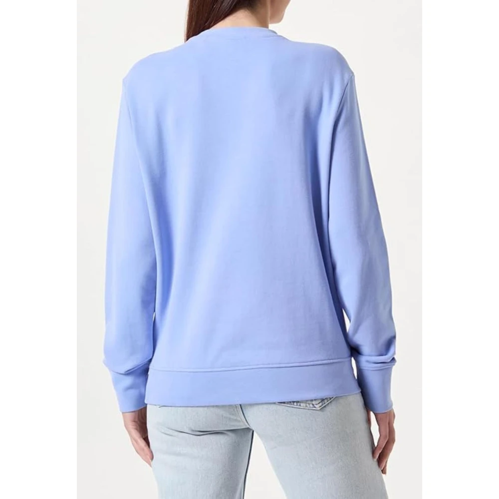 Hugo Boss Dames Sweatshirt met Elaborate Design Blue Dames