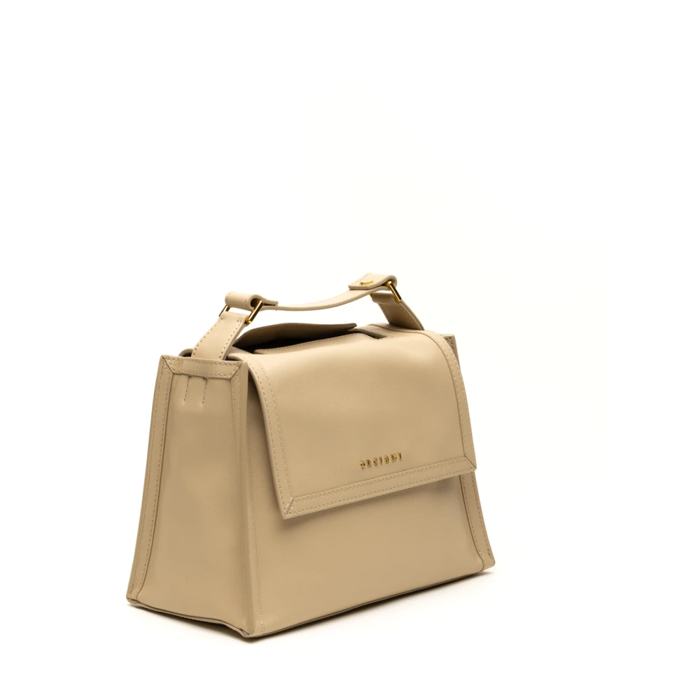 Orciani Ivoor Leren Handtas Beige Dames