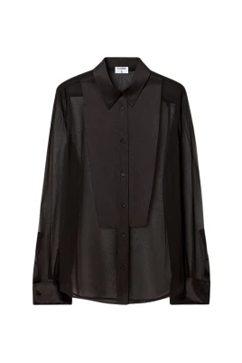 Sheer Silk Tuxedo Shirt