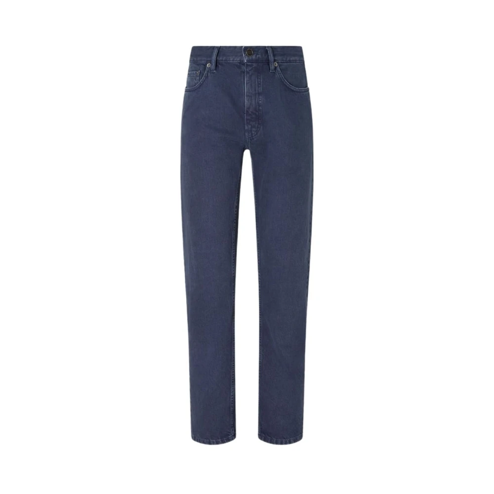 Zegna Blue City Cotton Trousers - Male - Straight Fit Jeans - W34 - Jeans