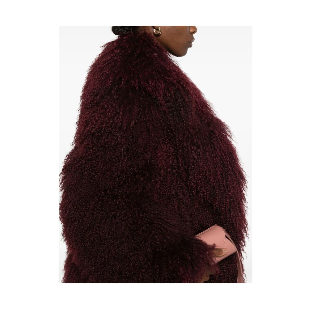 Salvatore Santoro Bordeaux Rood Leren Buitenkleding Red Dames