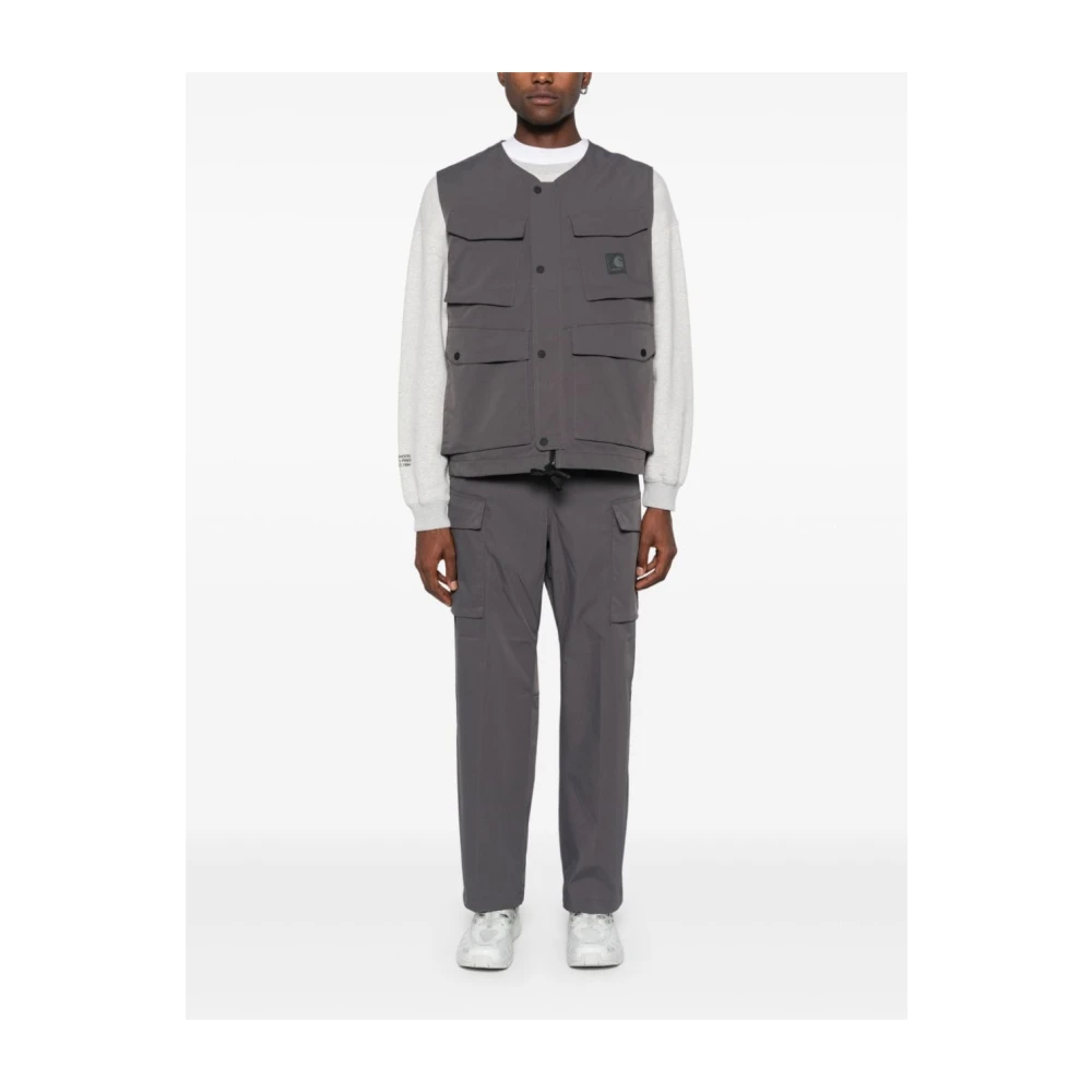 Carhartt WIP Waterafstotend Vest met 3D-zakken Gray Heren